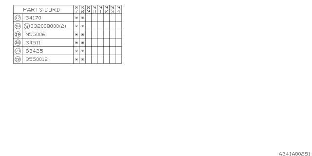 1988 Subaru Justy Steering Column Diagram 2