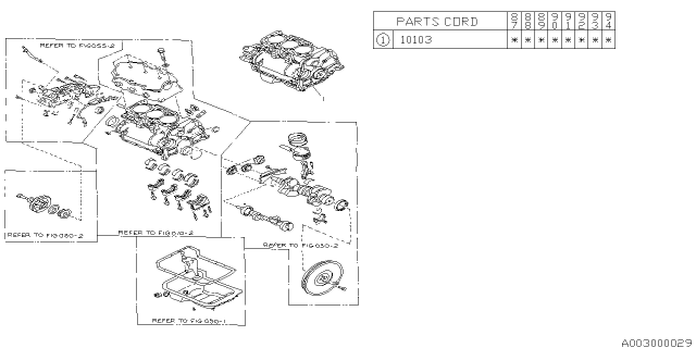 1987 Subaru Justy Short Block Engine Diagram