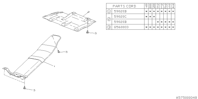 1987 Subaru Justy Exhaust Cover Front Diagram for 759022170