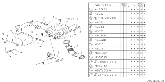 1994 Subaru Justy Air Intake Diagram