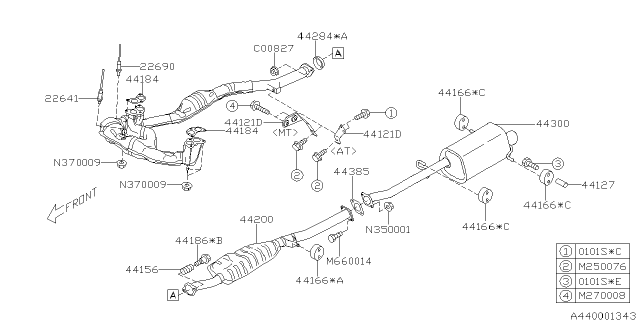 2006 Subaru Impreza STI Exhaust Diagram 4