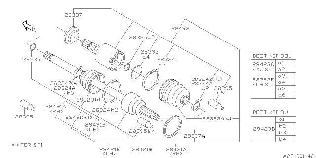 2005 Subaru Impreza STI Rear Axle Diagram 2