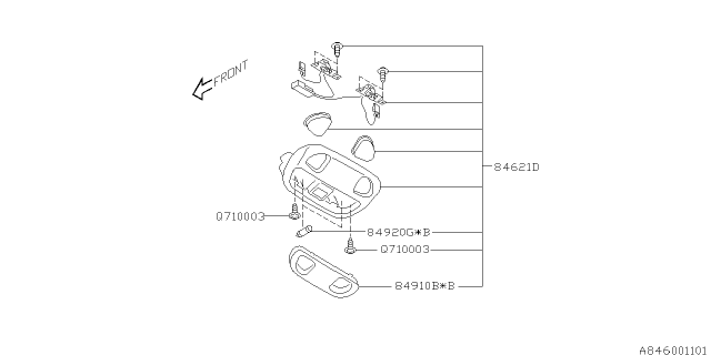 2002 Subaru Impreza Lamp - Room Diagram 2