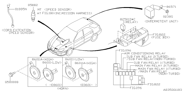 2005 Subaru Impreza WRX Electrical Parts - Body Diagram 4