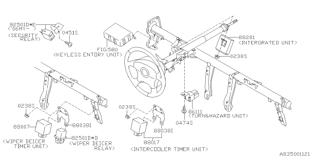 2004 Subaru Impreza Electrical Parts - Body Diagram 3