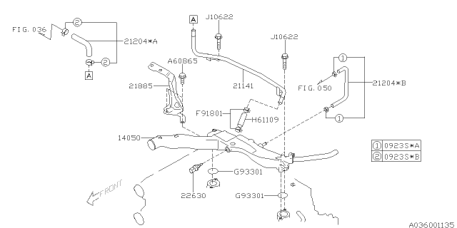 2004 Subaru Impreza STI Water Pipe Diagram 4