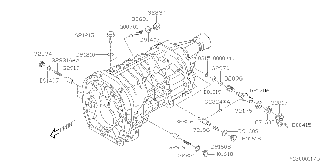 2004 Subaru Impreza Spring Checking Ball Diagram for 32831AA060