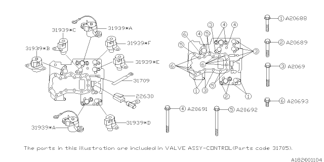 2003 Subaru Impreza Control Valve Diagram 1