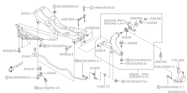 2004 Subaru Impreza Front Suspension Diagram 8