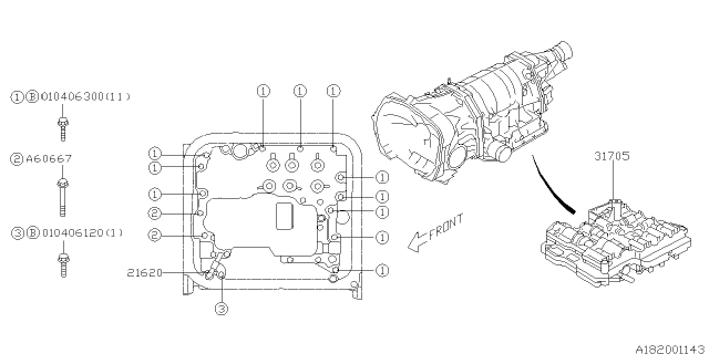 2005 Subaru Impreza WRX Control Valve Diagram 3