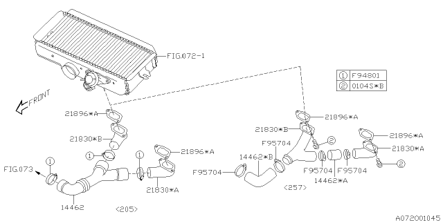 2005 Subaru Impreza Inter Cooler Diagram 1