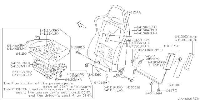 2007 Subaru Impreza Front Seat Diagram 2