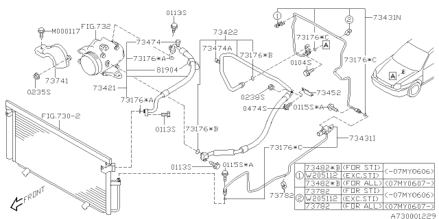 2007 Subaru Impreza Air Conditioner System Diagram 3