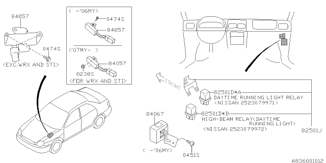 2005 Subaru Impreza Electrical Parts - Day Time Running Lamp Diagram