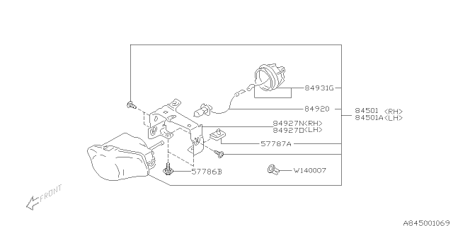 2005 Subaru Impreza STI Lamp - Fog Diagram 1