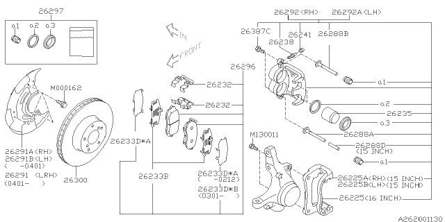 2006 Subaru Impreza WRX Front Brake Diagram 2