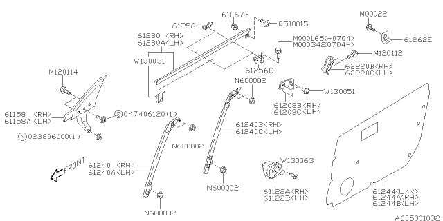 2007 Subaru Impreza Clip Diagram for 909130051