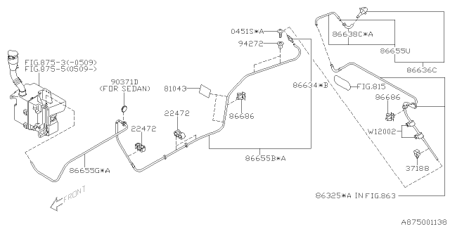 2007 Subaru Impreza WRX Windshield Washer Diagram 2