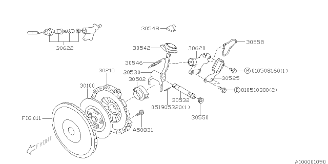 2003 Subaru Impreza WRX Sb-03-51-02R Disk COMPLET Diagram for 30100AA840