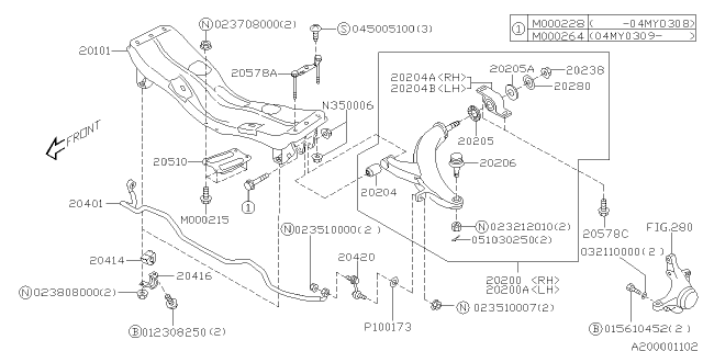 2003 Subaru Impreza Front Suspension Diagram 1