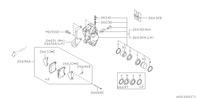 2005 Subaru Impreza STI Rear Brake Diagram 4