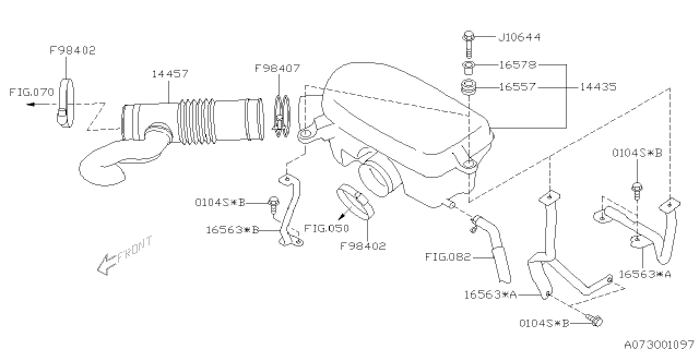 2004 Subaru Impreza STI Air Duct Diagram 2