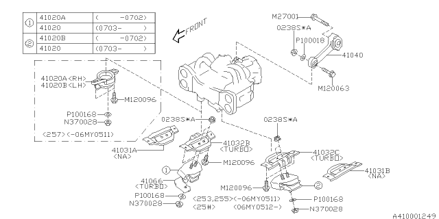 2006 Subaru Impreza STI Engine Mounting Diagram 2