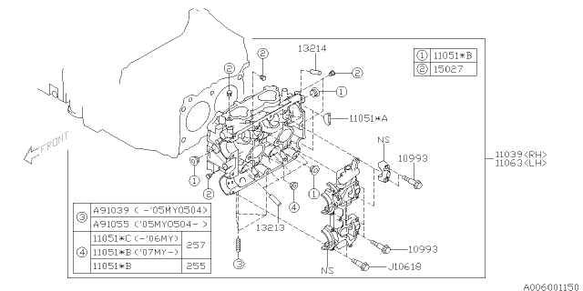 2005 Subaru Impreza WRX Cylinder Head Diagram 3