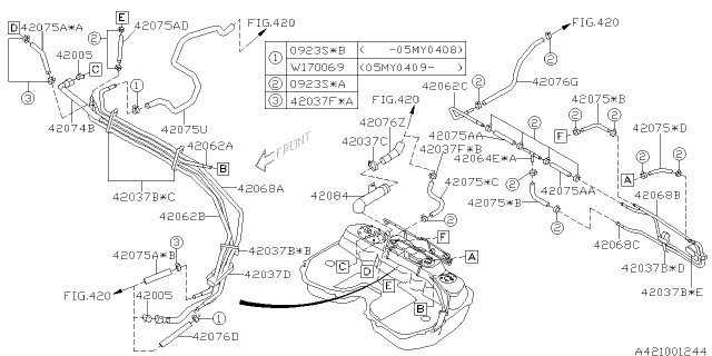 2004 Subaru Impreza WRX Fuel Tank Diagram 4