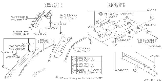 2006 Subaru Impreza Screw Diagram for 86353AA000