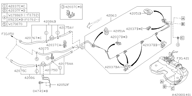 2006 Subaru Impreza WRX Fuel Piping Diagram 6