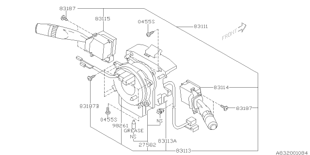 2007 Subaru Impreza Switch - Combination Diagram 2