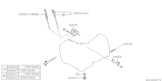 2004 Subaru Impreza STI Manual Transmission Case Diagram 3