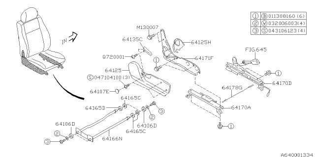 2003 Subaru Impreza Front Seat Diagram 5