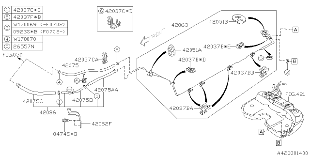 2007 Subaru Impreza STI Fuel Piping Diagram 5