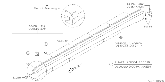 2007 Subaru Impreza STI Spoiler Diagram 5