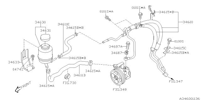 2003 Subaru Impreza Power Steering System Diagram 4