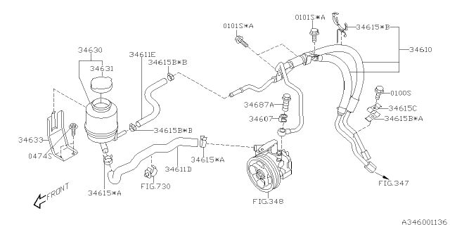 2004 Subaru Impreza STI Power Steering System Diagram 4