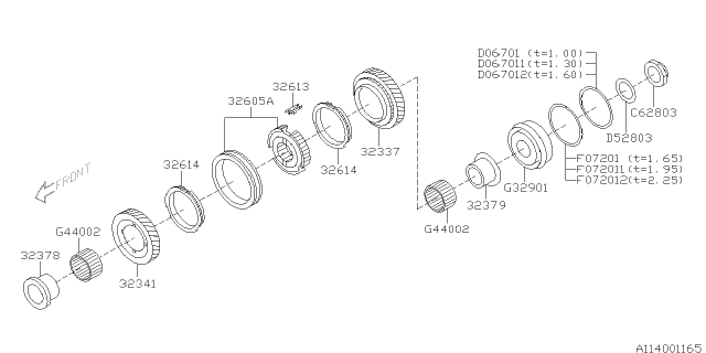 2004 Subaru Impreza STI Main Shaft Diagram 4