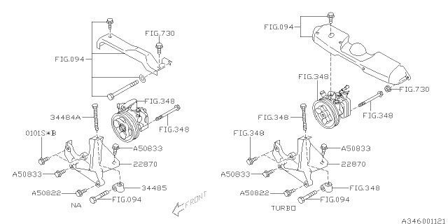 2005 Subaru Impreza Power Steering System Diagram 1