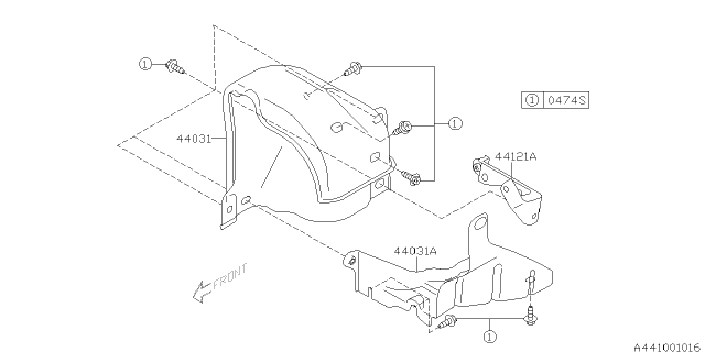 2007 Subaru Impreza STI Exhaust Cover Diagram