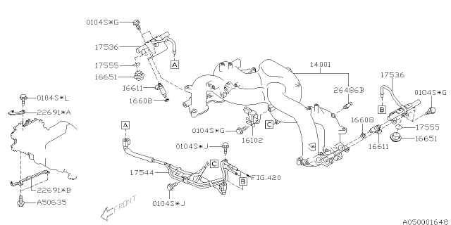 2005 Subaru Impreza STI Intake Manifold Diagram 14