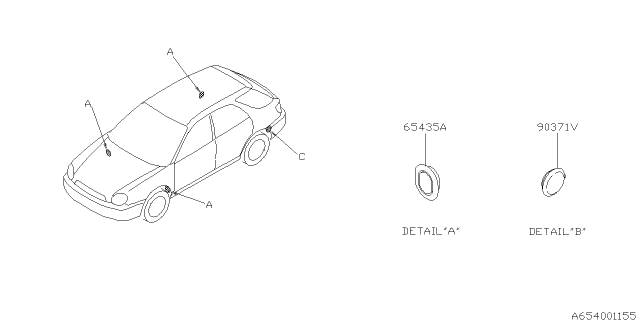 2004 Subaru Impreza WRX Sun Roof Diagram 2