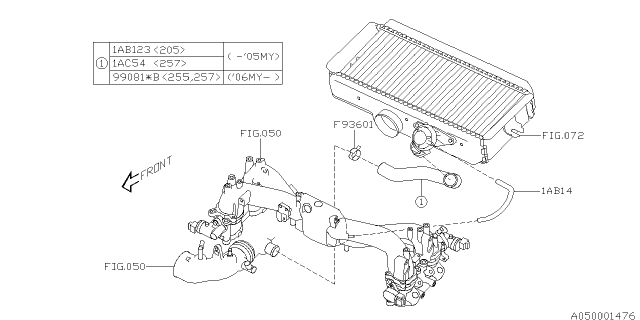 2005 Subaru Impreza STI Intake Manifold Diagram 24