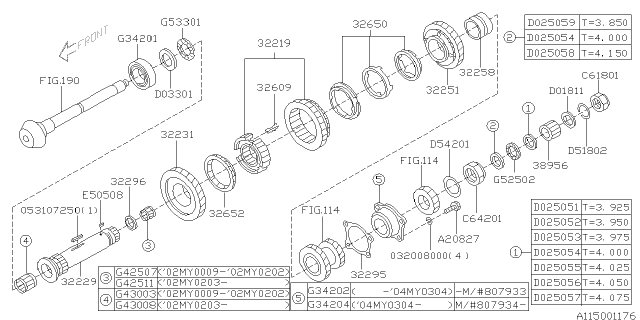 2004 Subaru Impreza Drive Pinion Shaft Diagram 1