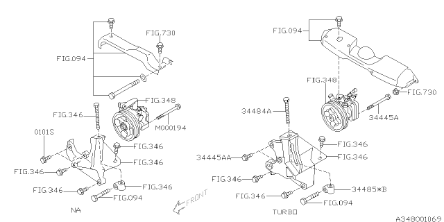 2004 Subaru Impreza STI Oil Pump Diagram 1