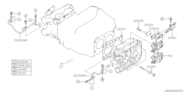 2006 Subaru Impreza STI Cylinder Head Diagram 7