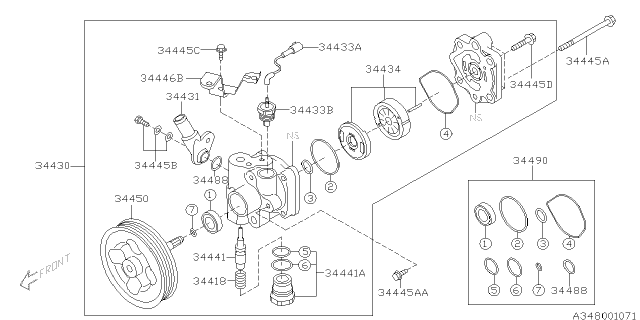 2002 Subaru Impreza WRX Oil Pump Diagram 2