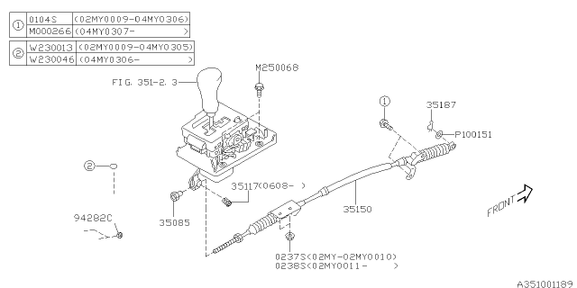 2004 Subaru Impreza STI Selector System Diagram 3