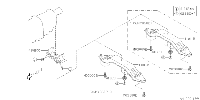 2007 Subaru Impreza WRX Engine Mounting Diagram 2